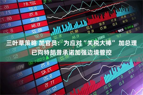 三叶草策略 加官员：为应对“关税大棒” 加总理已向特朗普承诺加强边境管控