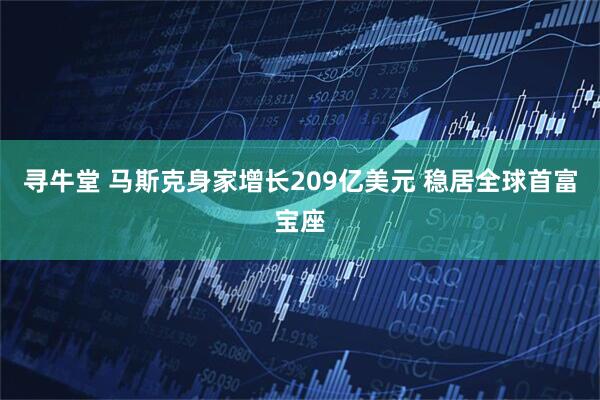 寻牛堂 马斯克身家增长209亿美元 稳居全球首富宝座